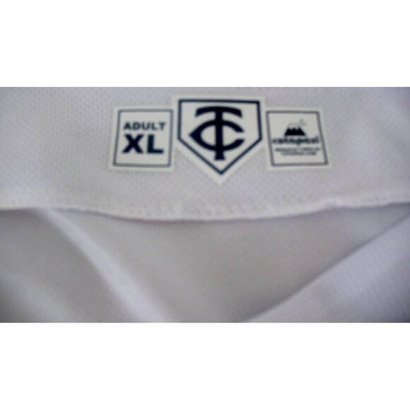 MINNESOTA TWINS White BASEBALL JERSEY STITCHED MENS XL COTAPAXI, ND Green emblem - Picture 9 of 9